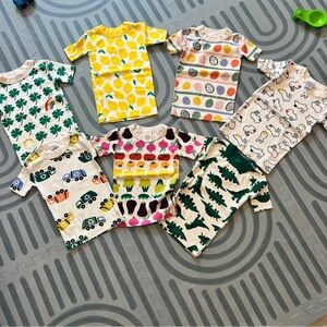 Hanna Andersson Cream Set of 6 T-Shirts/Pajama Tops